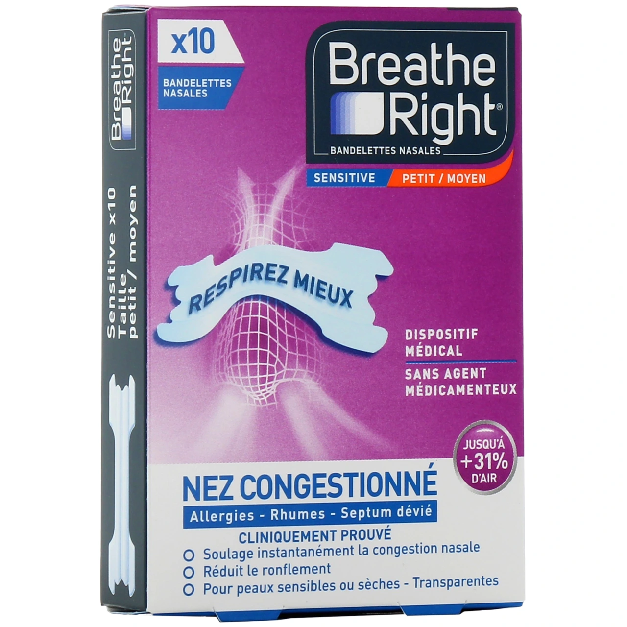 Breathe Right Bandelettes nasales - Vue 25