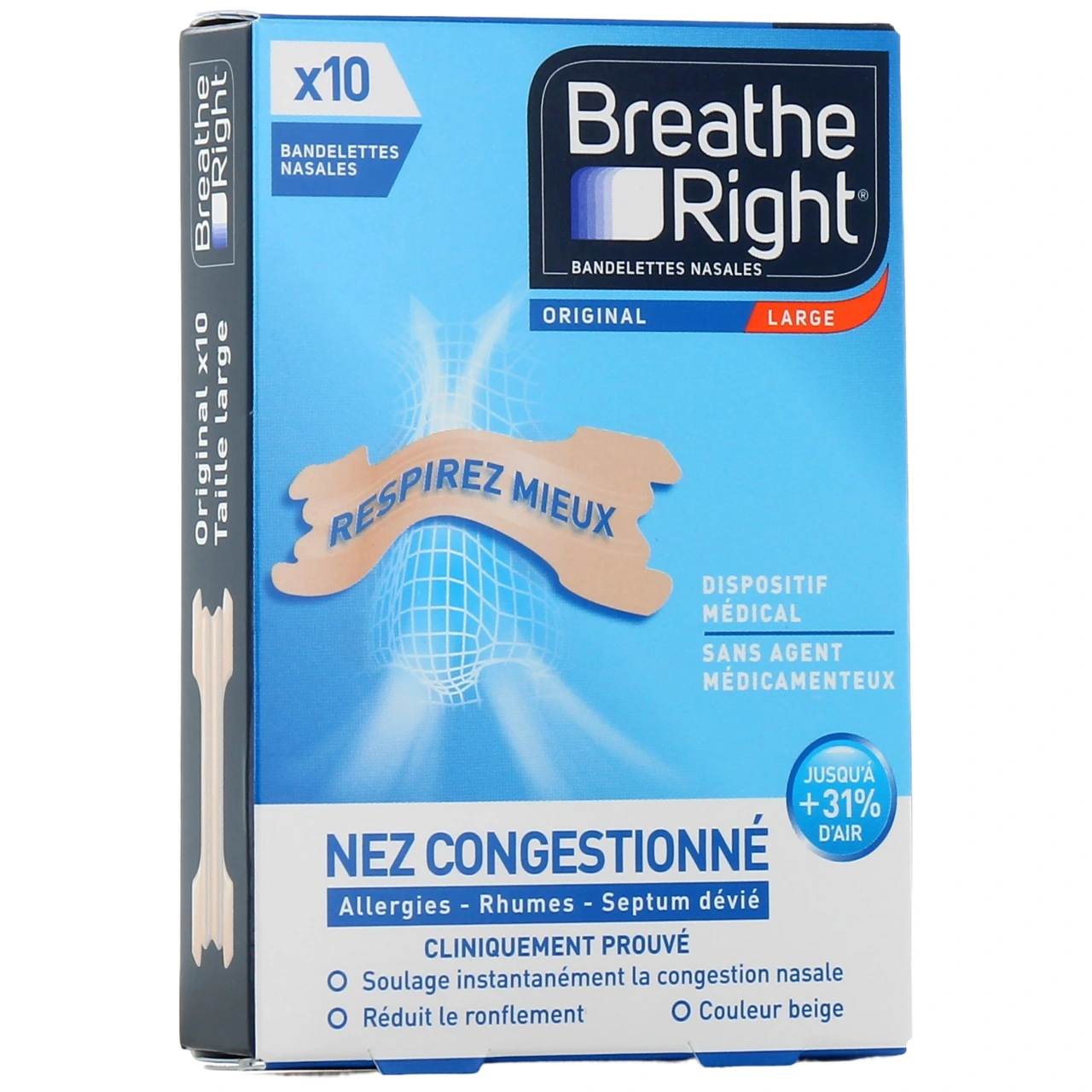 Breathe Right Bandelettes nasales - Vue 13