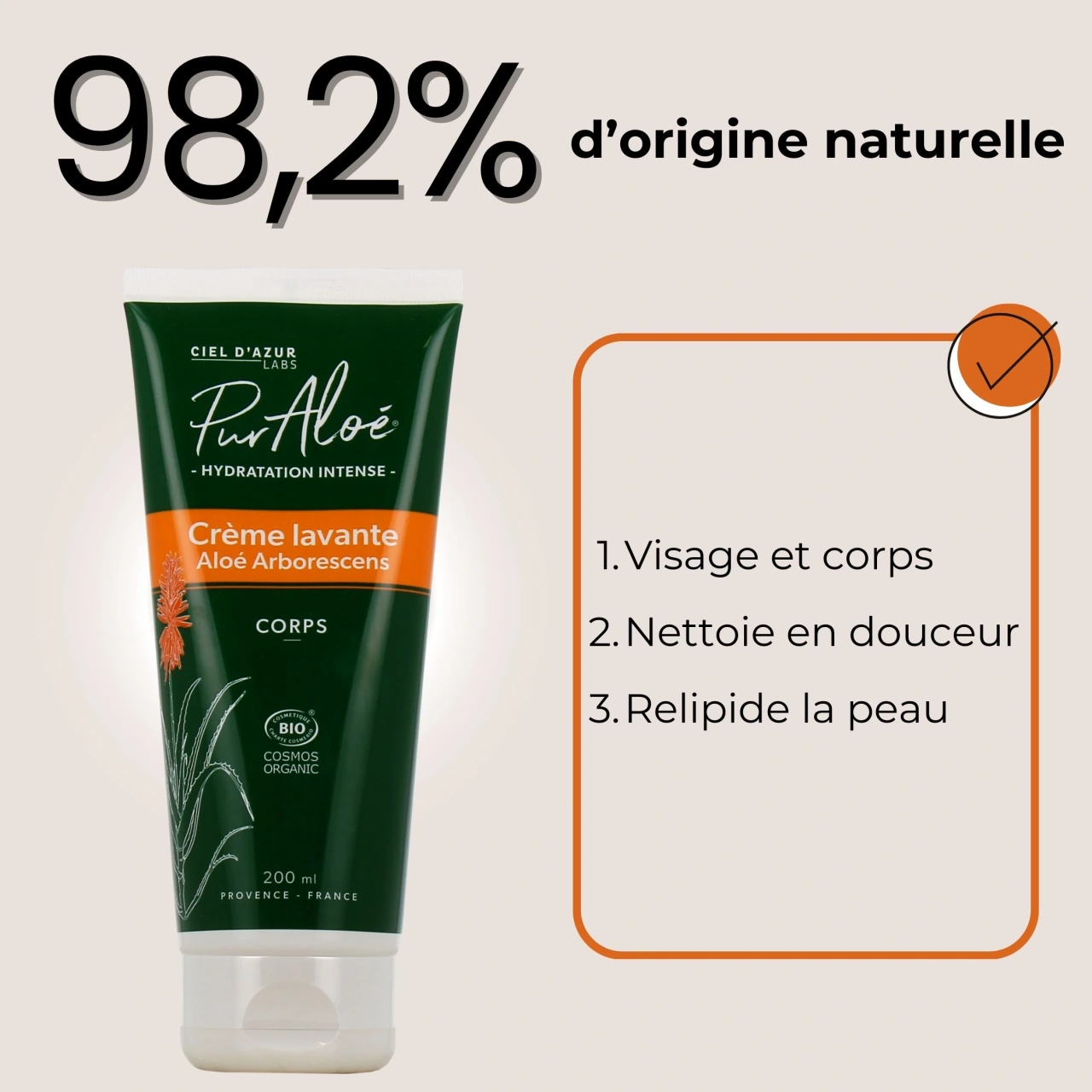 Pur Aloé Crème Lavante Bio - Vue 2