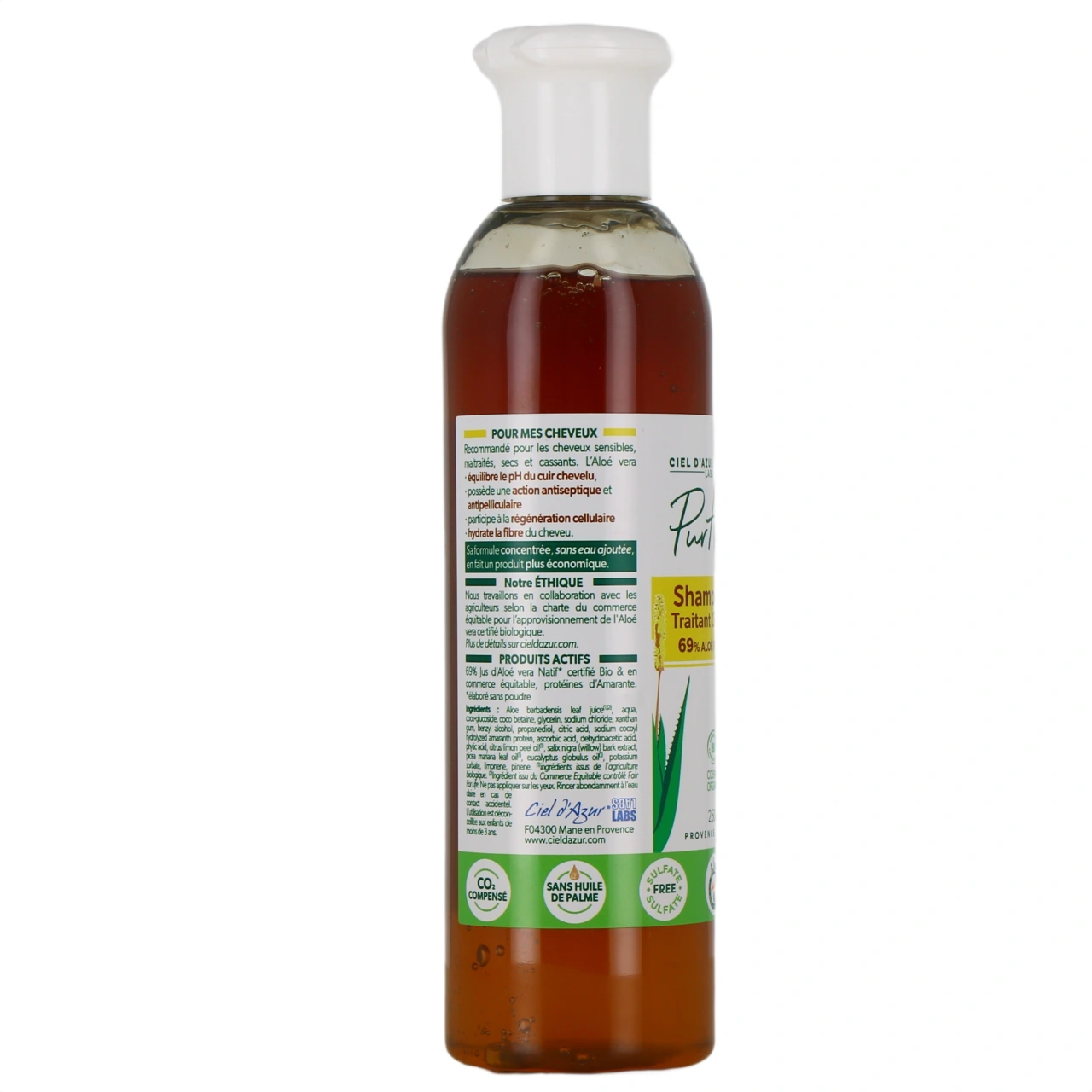 Pur Aloé Shampoing Traitant Bio 70 % Aloe Vera Natif - Vue 3