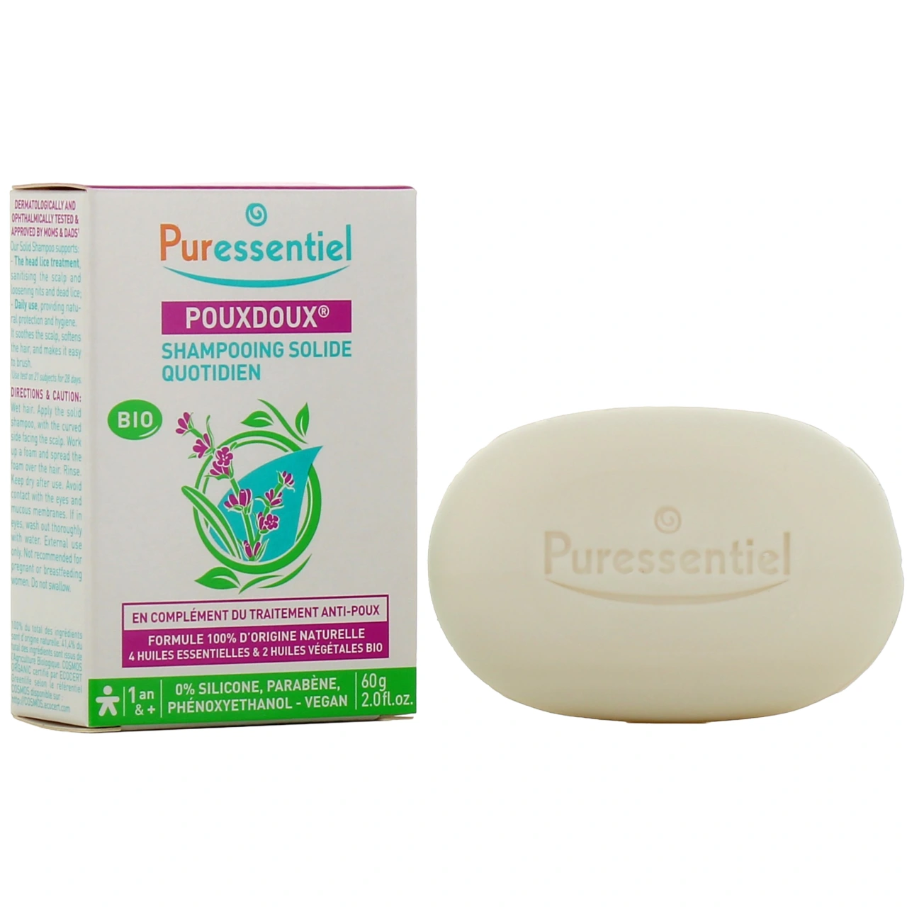 Puressentiel Pouxdoux Shampooing Solide Quotidien - Puressentiel