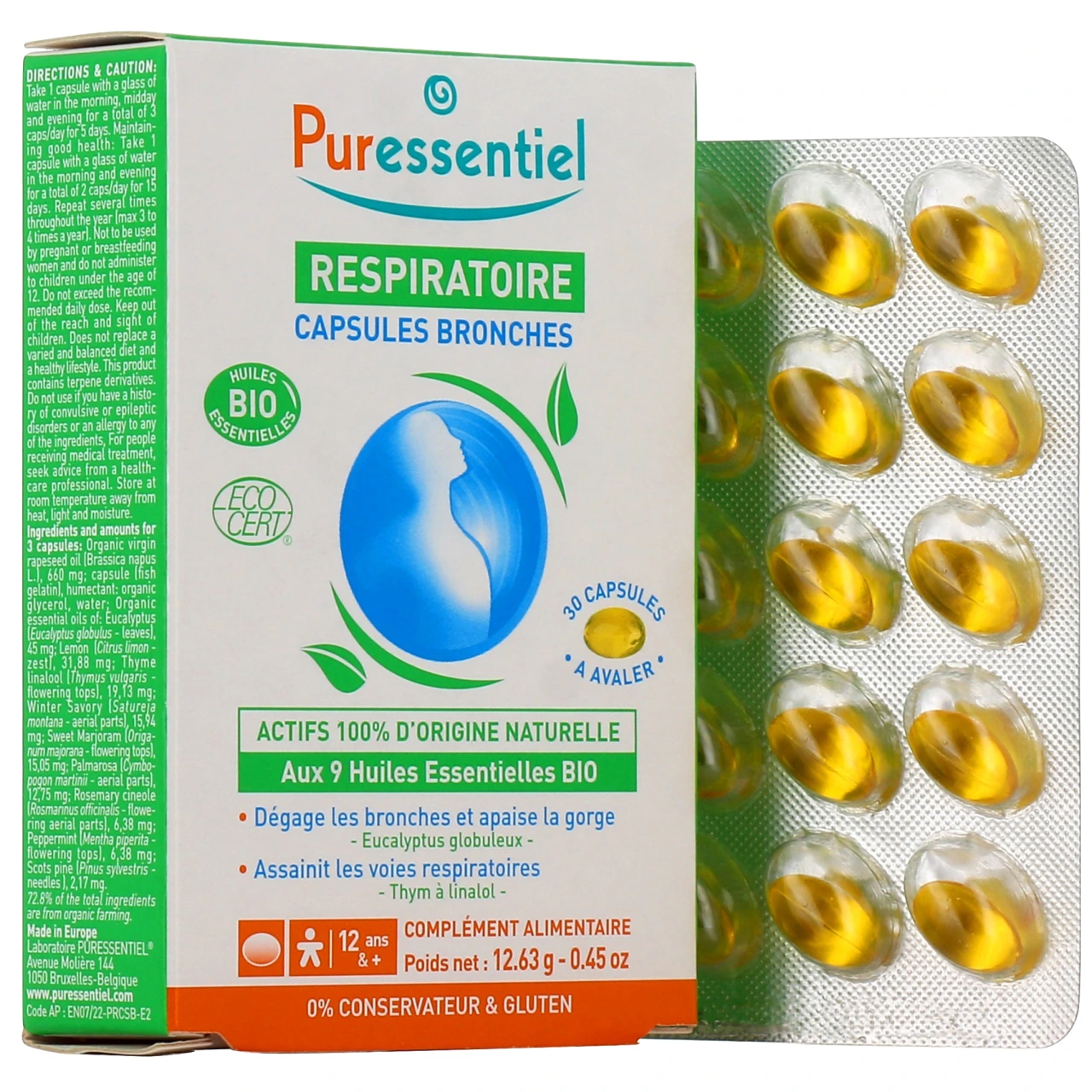 Puressentiel Respiratoire Capsules Bronches Bio - Puressentiel Respiratoire