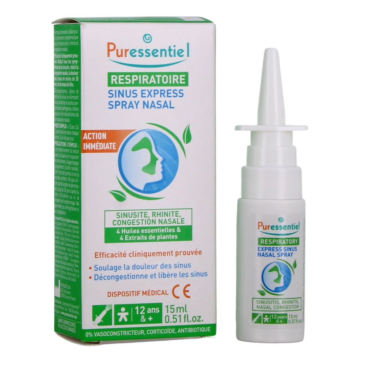 Puressentiel Respiratoire Spray Sinus Express - Puressentiel Respiratoire