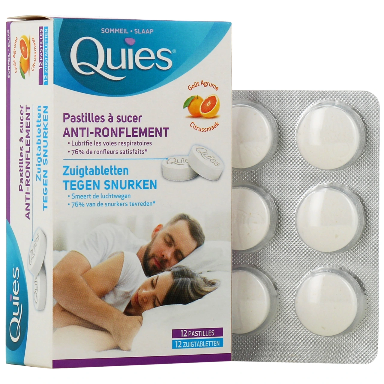 Quies Anti-Ronflement 12 Pastilles à sucer - Quies