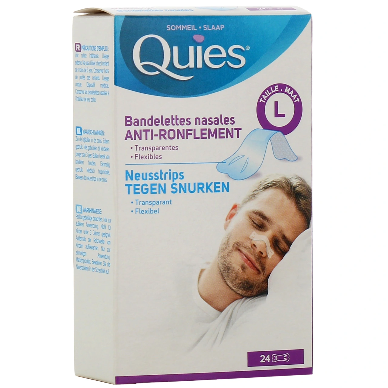 Quies Anti-ronflement 24 Bandelettes Nasales - Vue 4