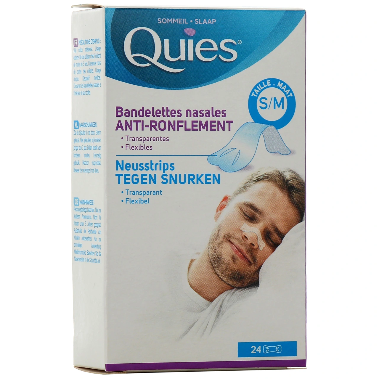 Quies Anti-ronflement 24 Bandelettes Nasales - Quies