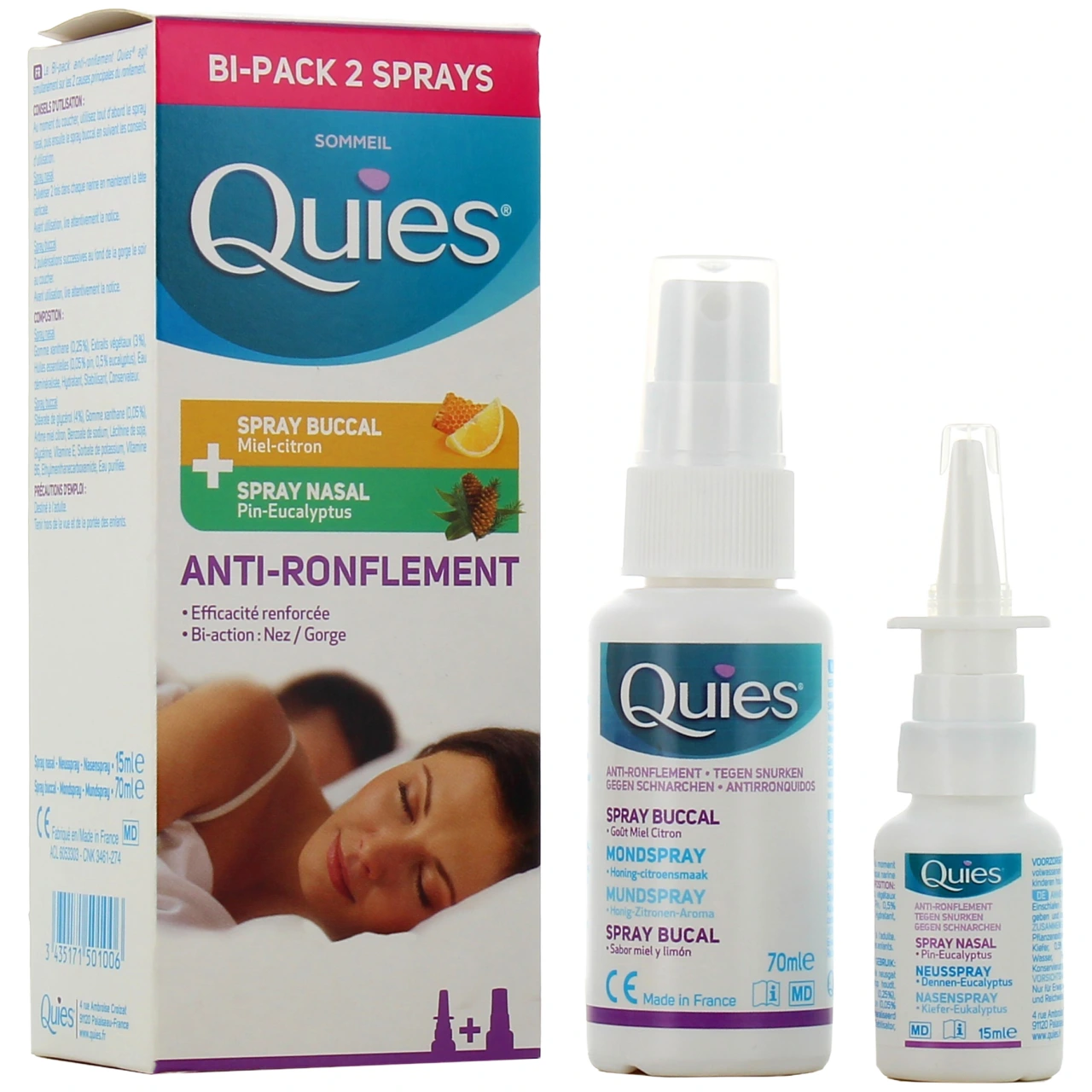 Quies Anti-ronflement Bi-Pack - Quies
