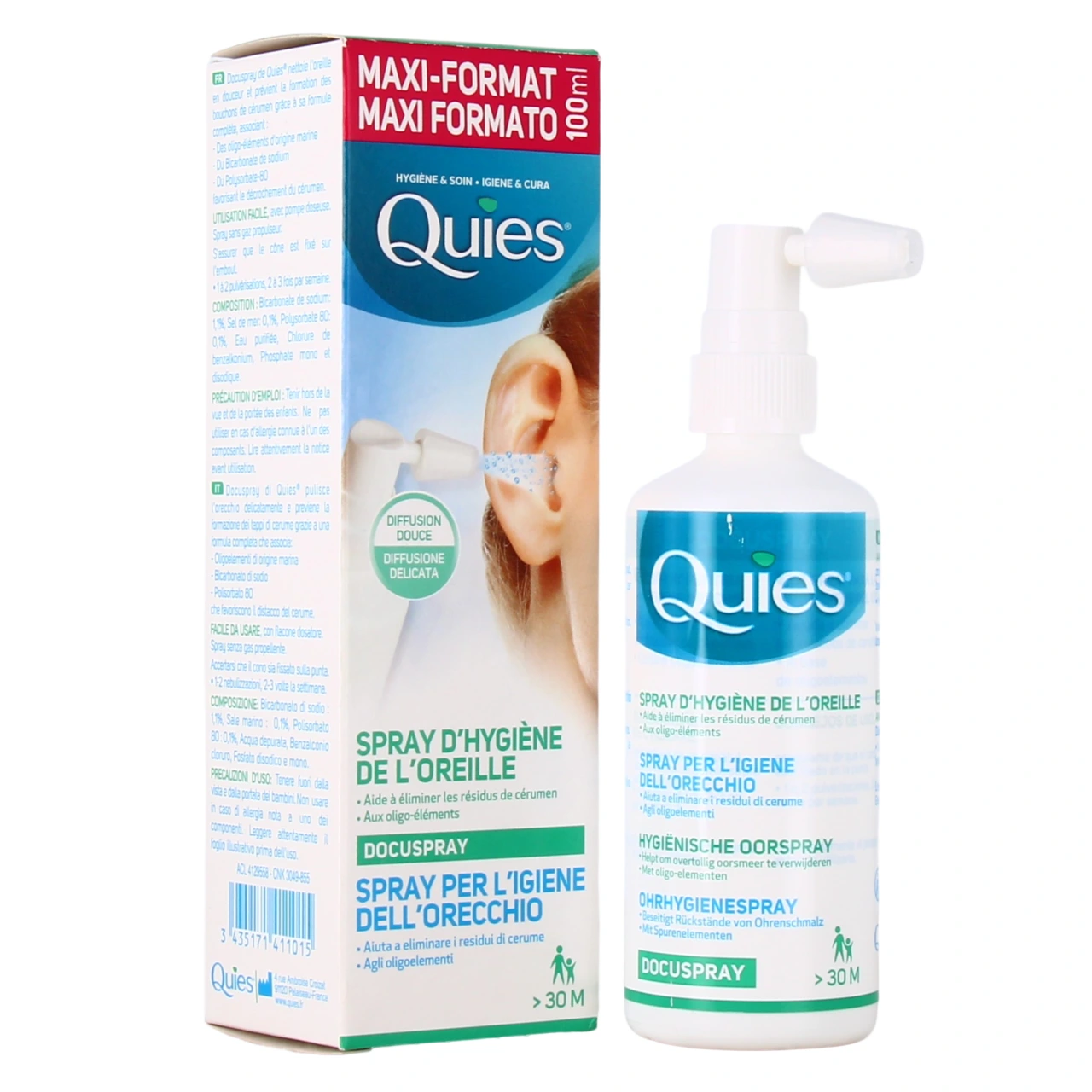 Quies Docuspray Hygiène de l'Oreille - Quies