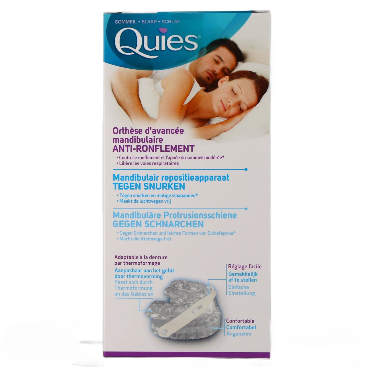 Quies Orthèse d'Avancée Mandibulaire Ronflement et Apnée Modérée du Sommeil - Vue 2
