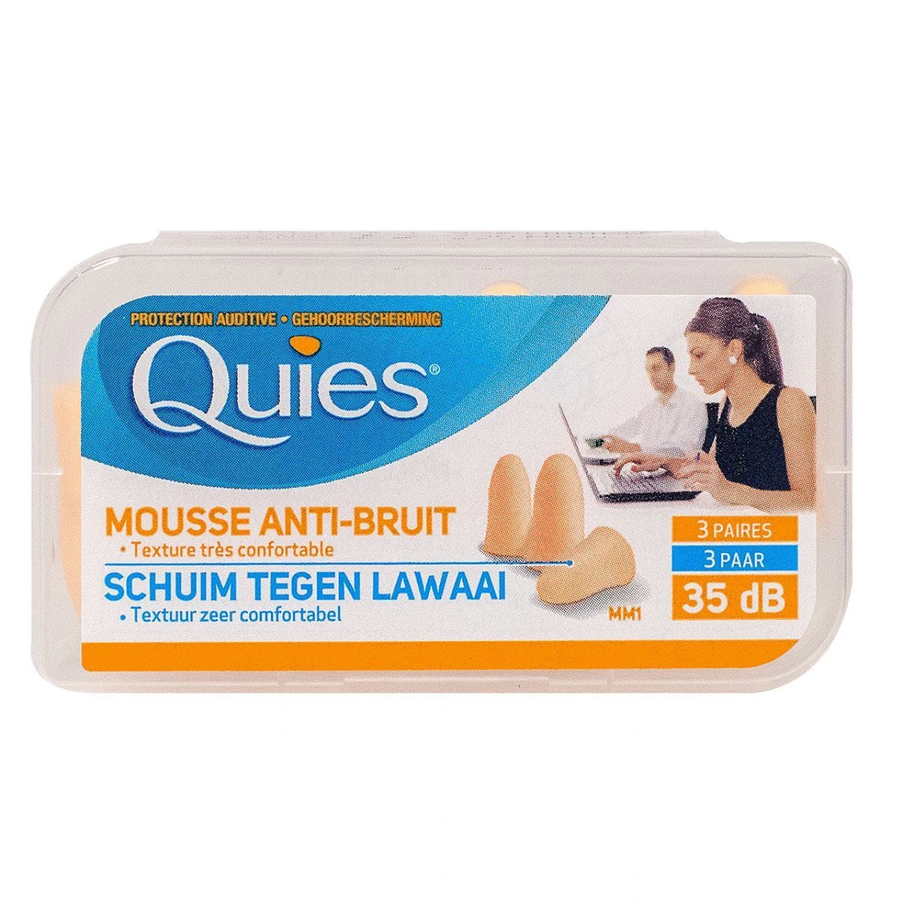 Quies Protection Auditive 35dB Mousse Confort Bruits Forts - Vue 4