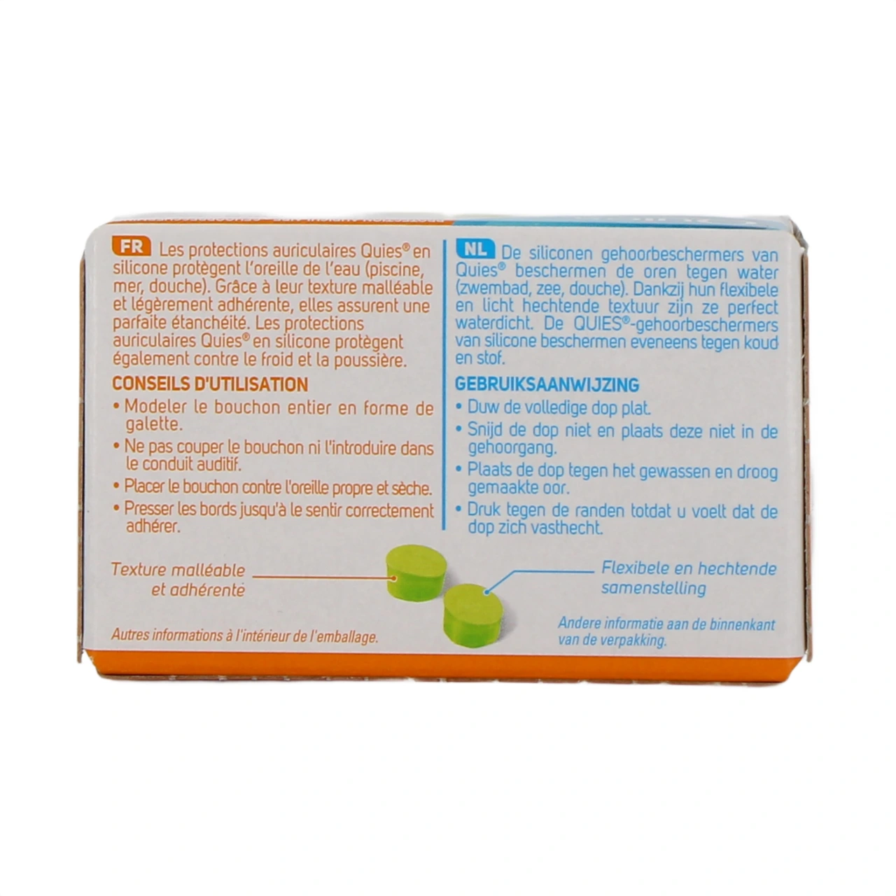 Quies Protection Auditive Silicone Natation 3 paires - Vue 3