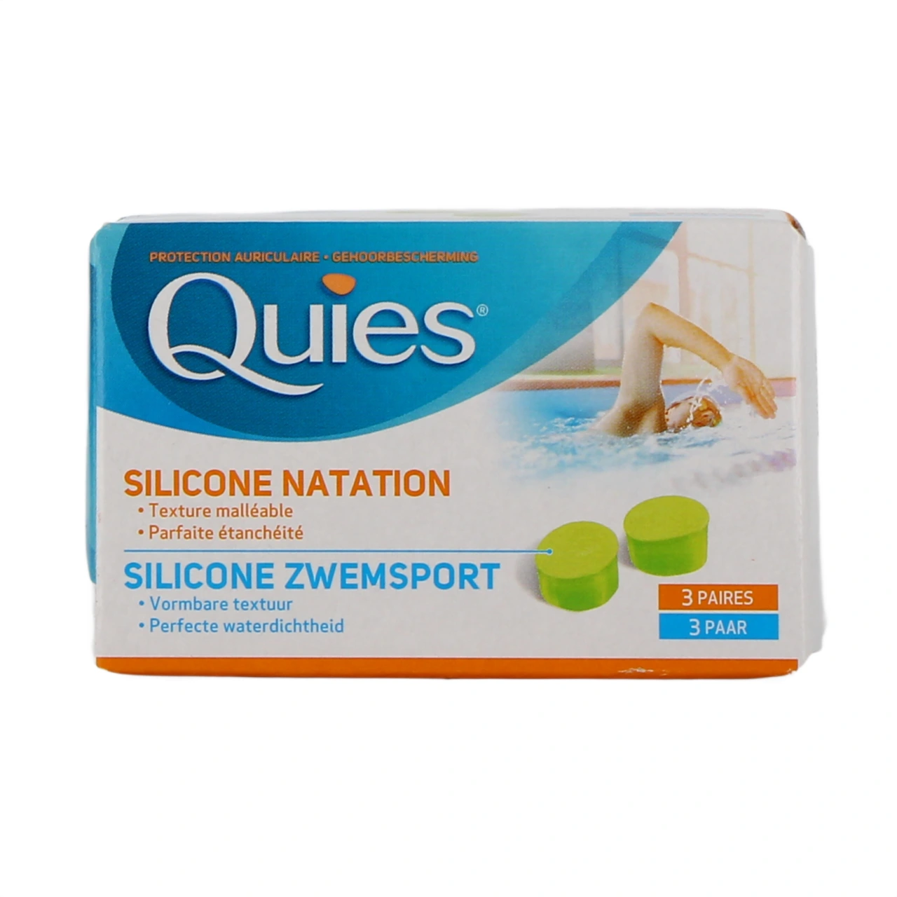Quies Protection Auditive Silicone Natation 3 paires - Vue 2