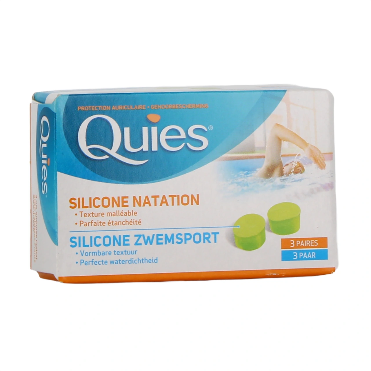 Quies Protection Auditive Silicone Natation 3 paires - Quies