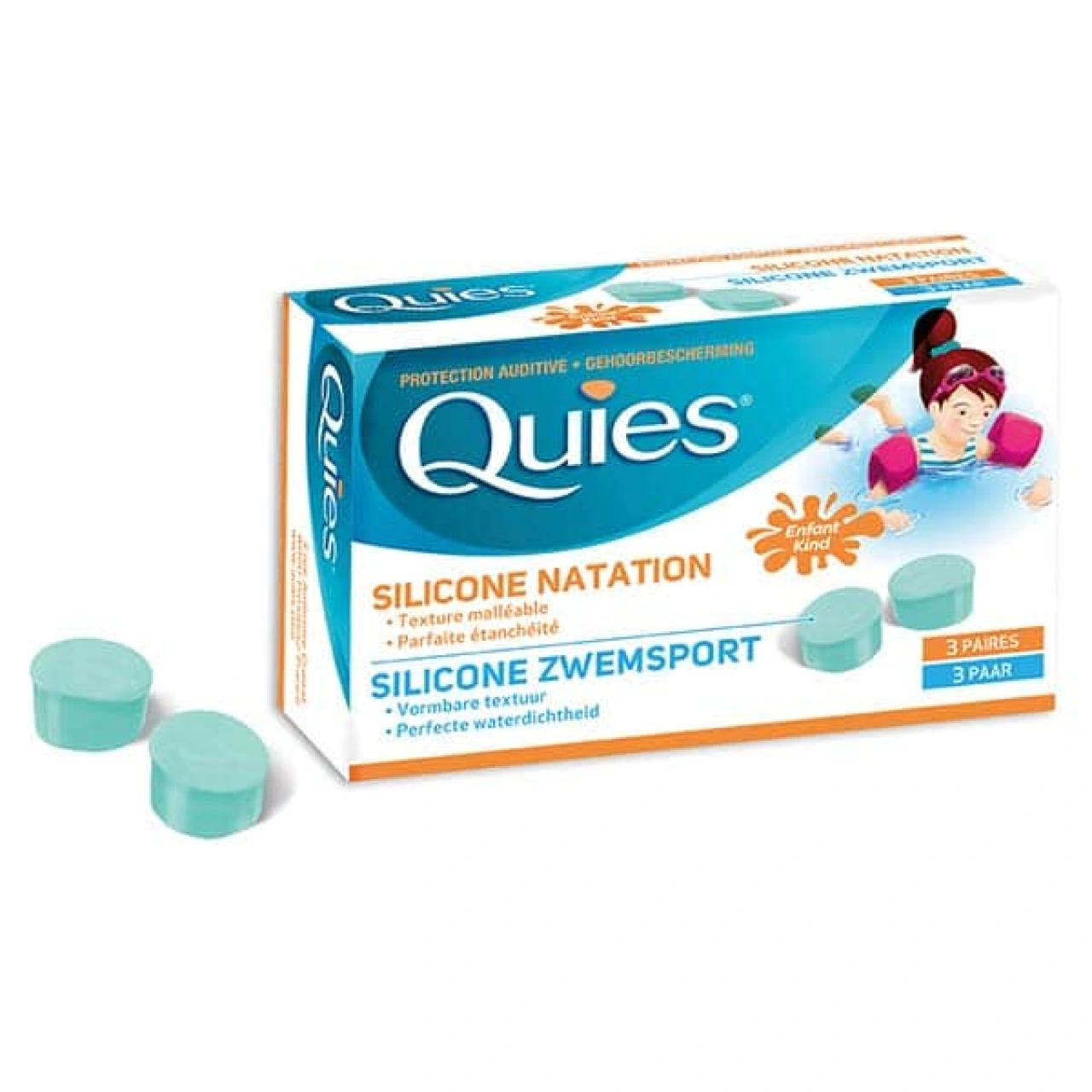 Quies Protection Auditive Silicone Natation 3 paires - Vue 9
