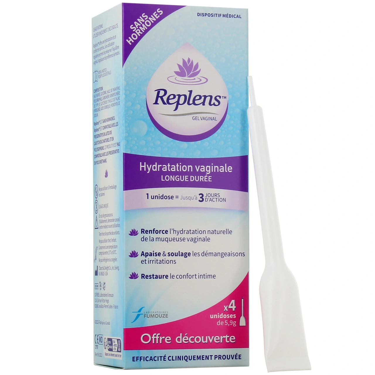 Replens Gel Vaginal Hydratation Longue Durée - Laboratoires Fumouze