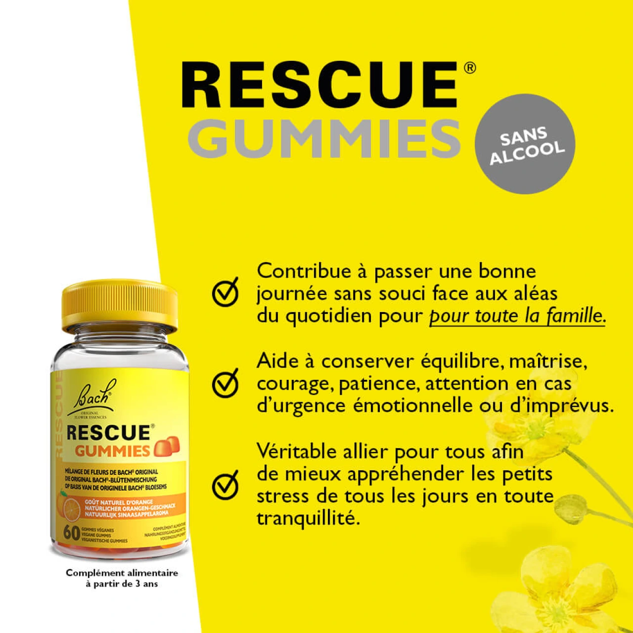 RESCUE® Jour Gummies Goût Orange - Vue 5