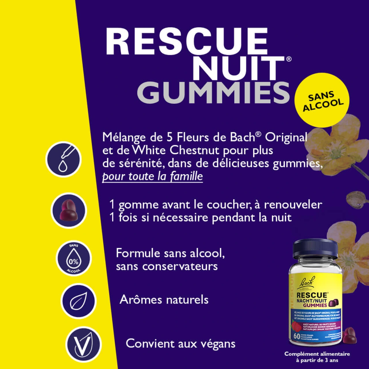 RESCUE® Nuit Gummies Fruits Rouges - Vue 2