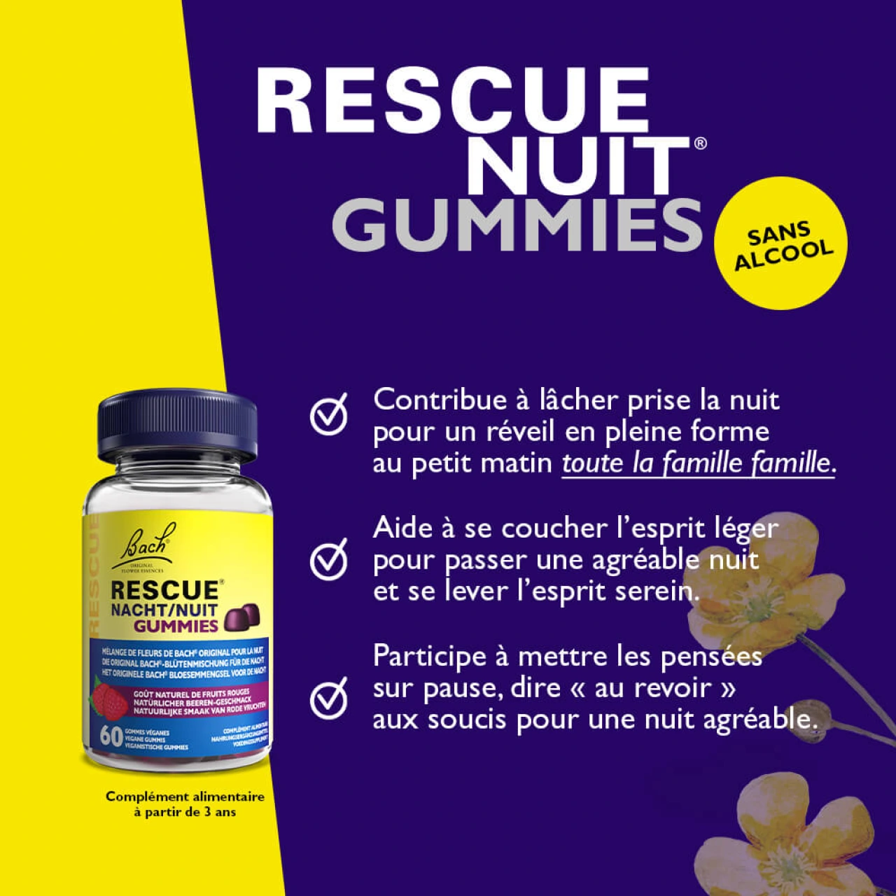 RESCUE® Nuit Gummies Fruits Rouges - Vue 3