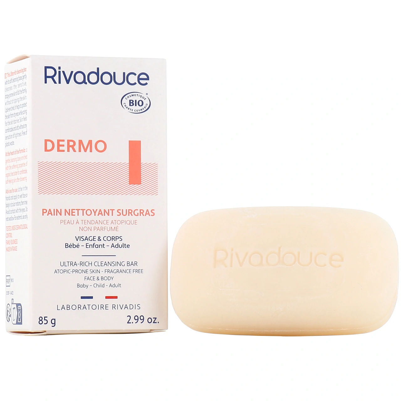 Rivadouce Dermo Pain Nettoyant Surgras Bio - Rivadouce