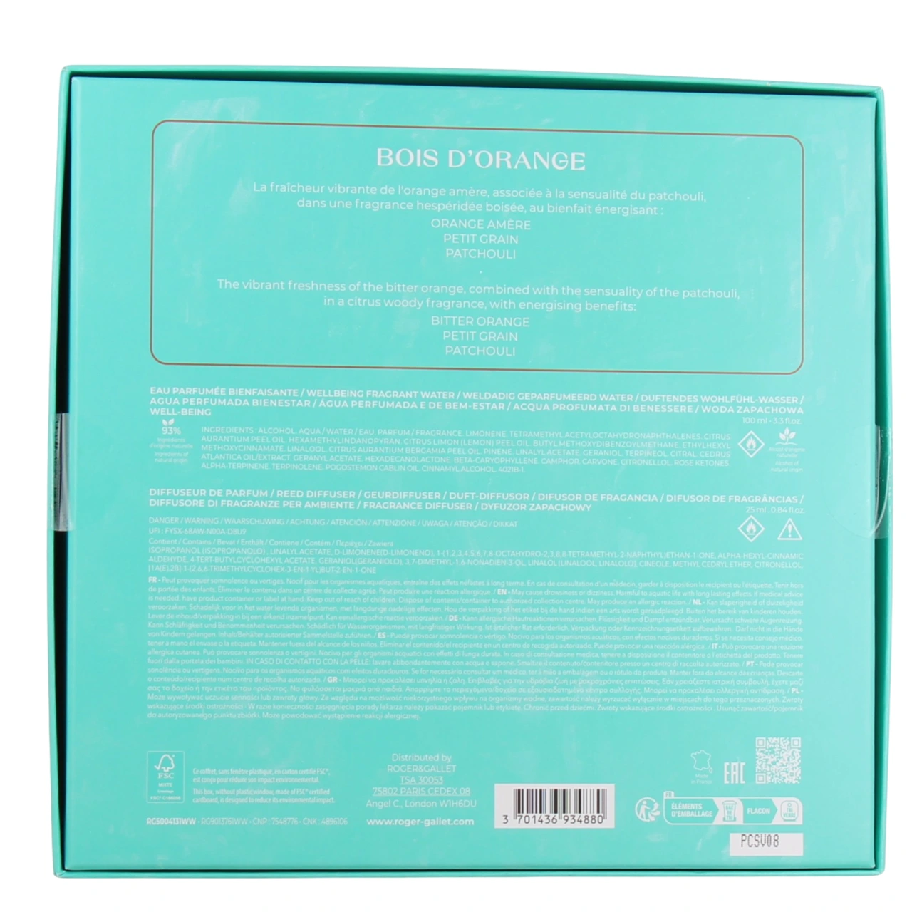 Roger et Gallet Coffret Eau Parfumée et Diffuseur - Vue 6