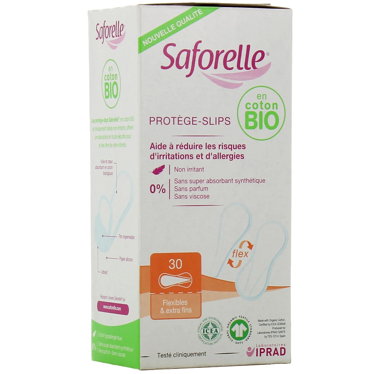 Saforelle Protège-slips flexibles et extra-fins en coton Bio - Vue 4