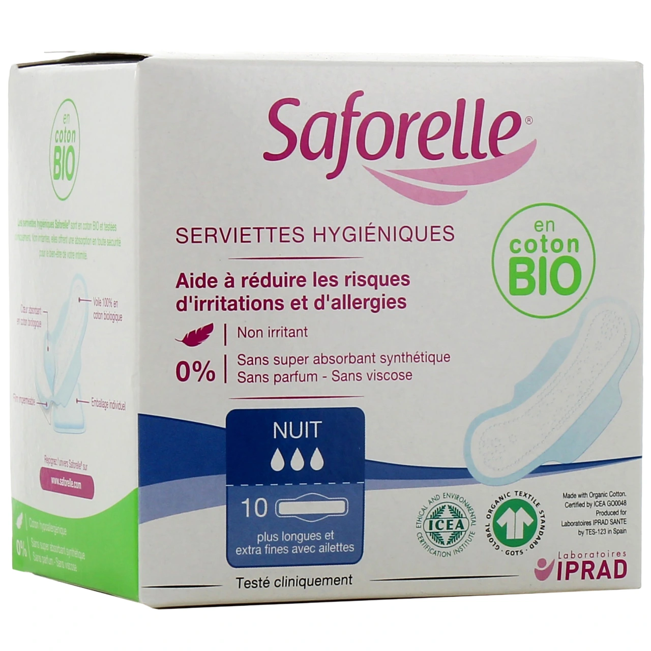 Saforelle Serviettes Hygiéniques Nuit - Saforelle