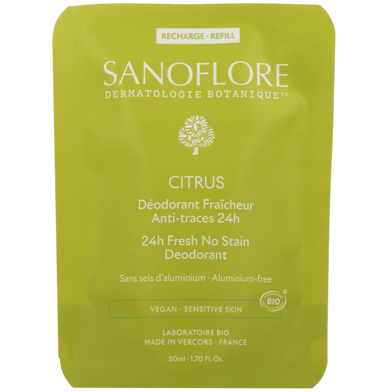 Sanoflore Déodorant Fraicheur Bio Anti-traces 24h Citrus - Vue 5