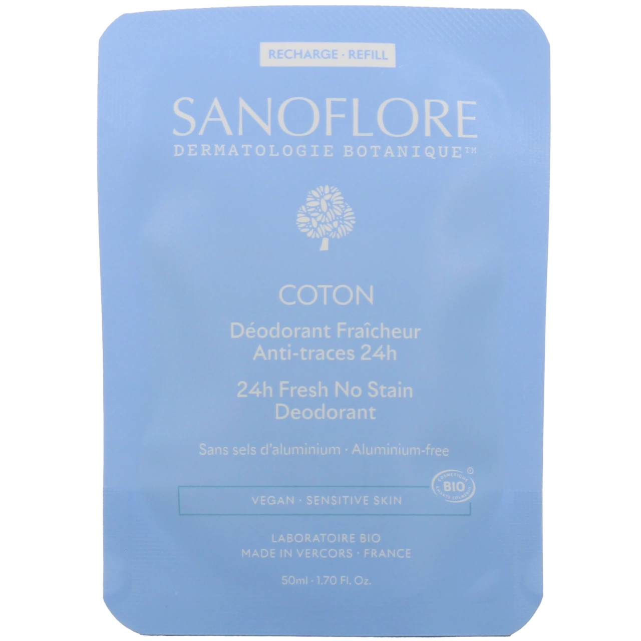 Sanoflore Déodorant Fraicheur Bio Anti-traces 24h Coton - Vue 5
