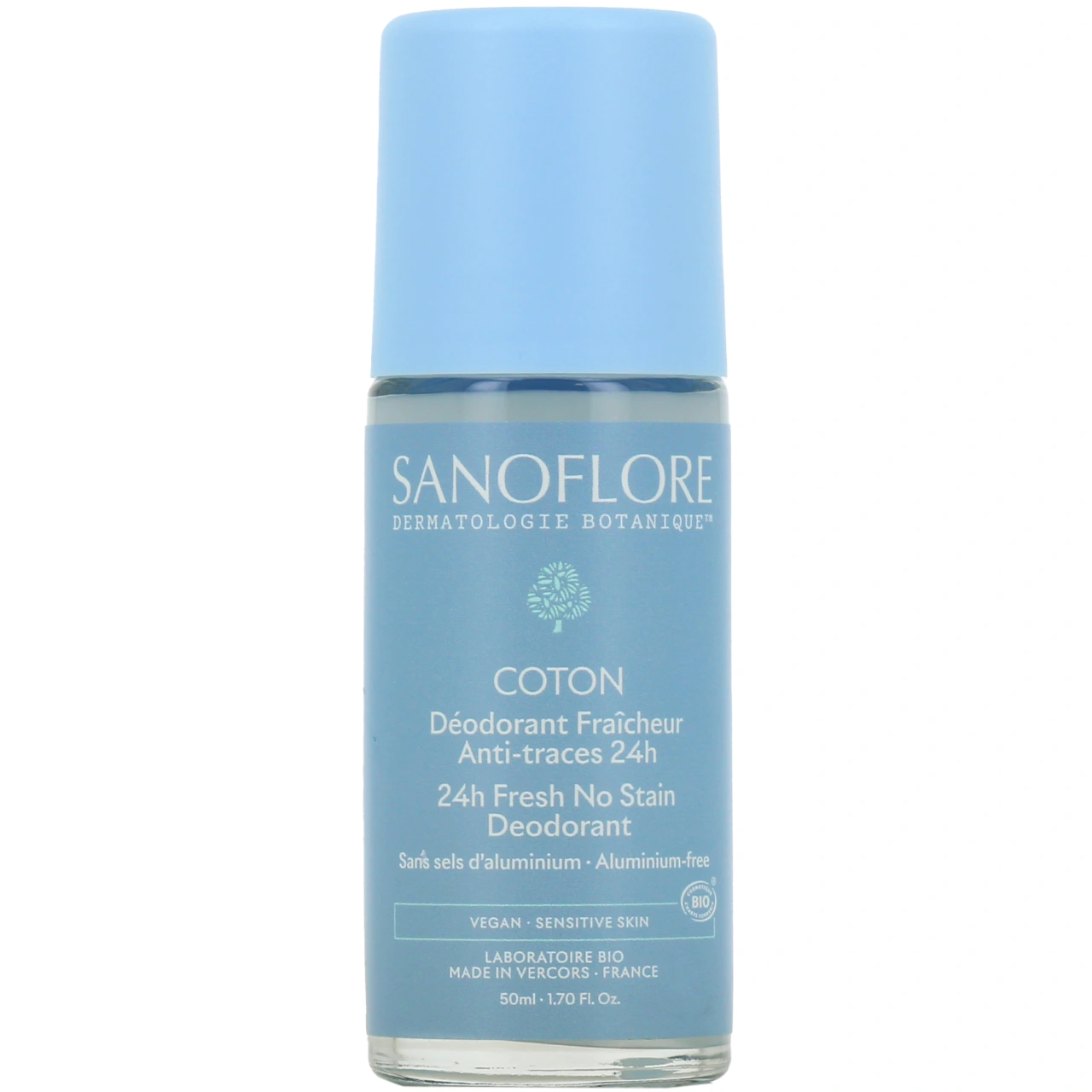 Sanoflore Déodorant Fraicheur Bio Anti-traces 24h Coton - Sanoflore