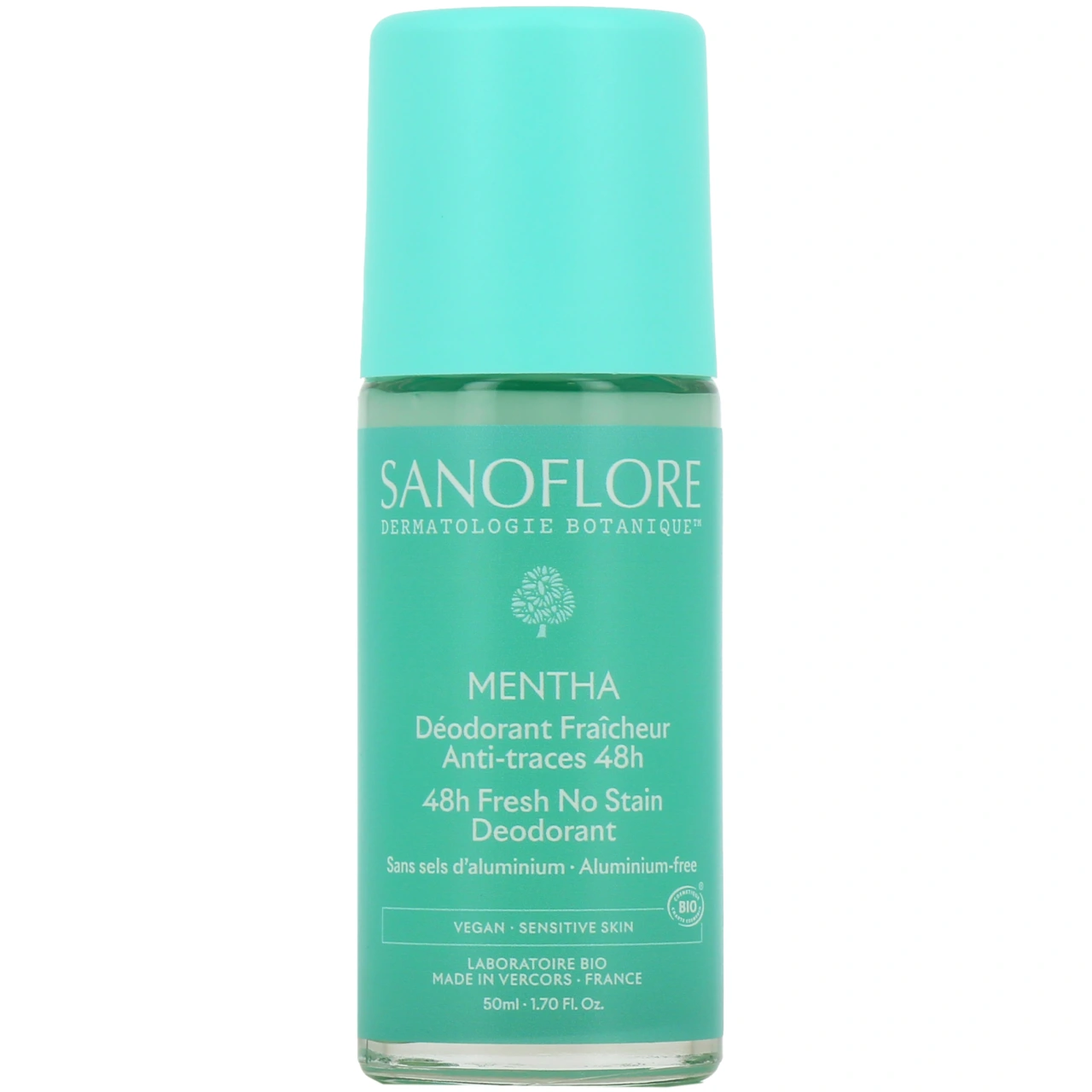 Sanoflore Déodorant Fraicheur Bio Anti-traces 48h Mentha - Sanoflore