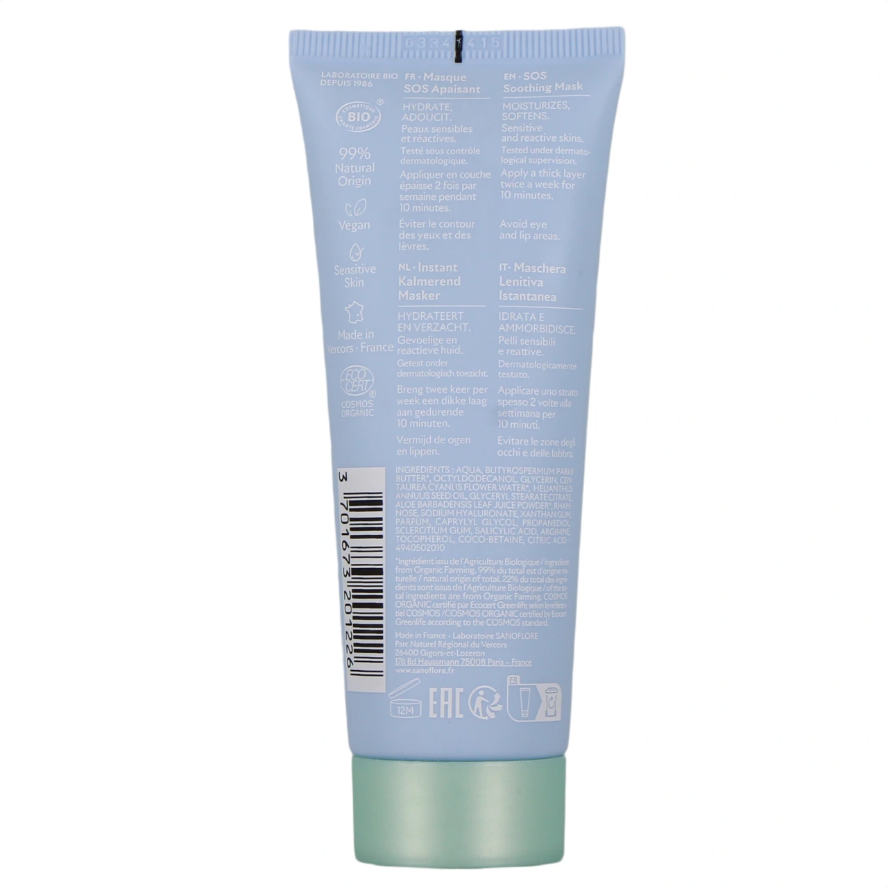 Sanoflore Hydra Ciana Masque SOS Apaisant - Vue 3