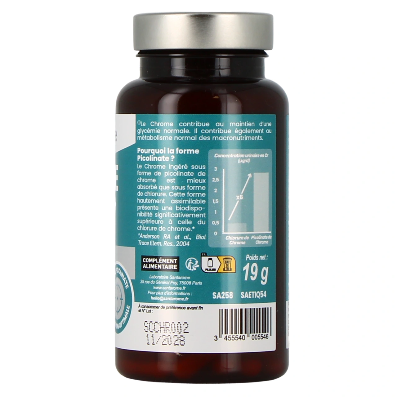 Santarome Chrome Picolinate - Vue 3
