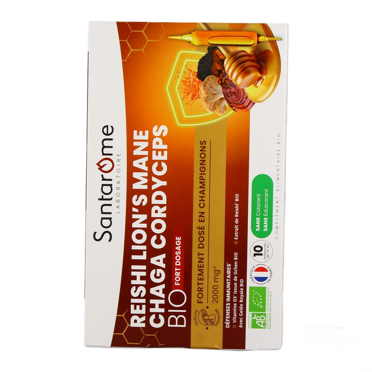 Santarome Reishi Lion's Mane Chaga Cordyceps Bio - Vue 3