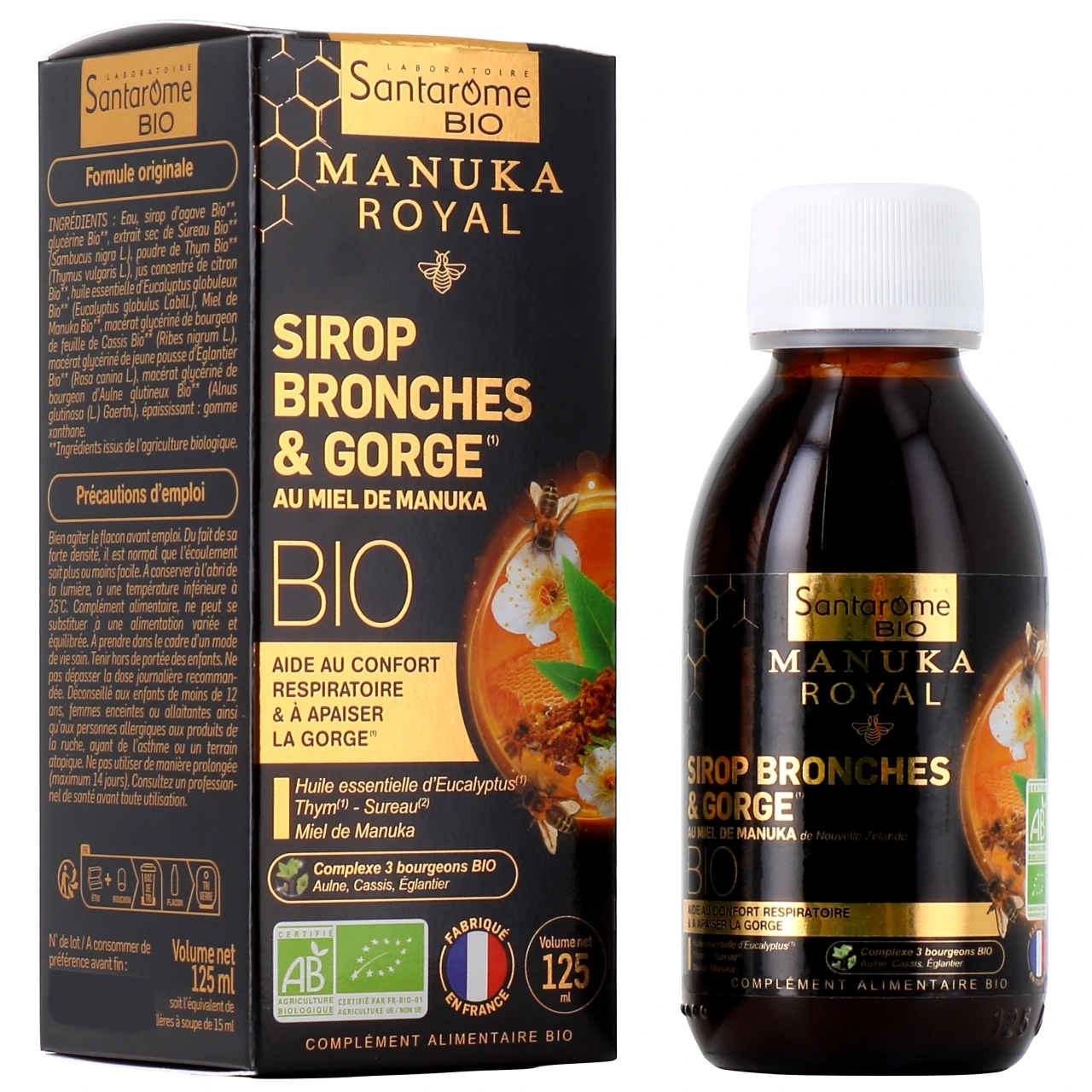 Santarome Sirop Bronches & Gorge au Miel de Manuka Bio - Santarome Bio