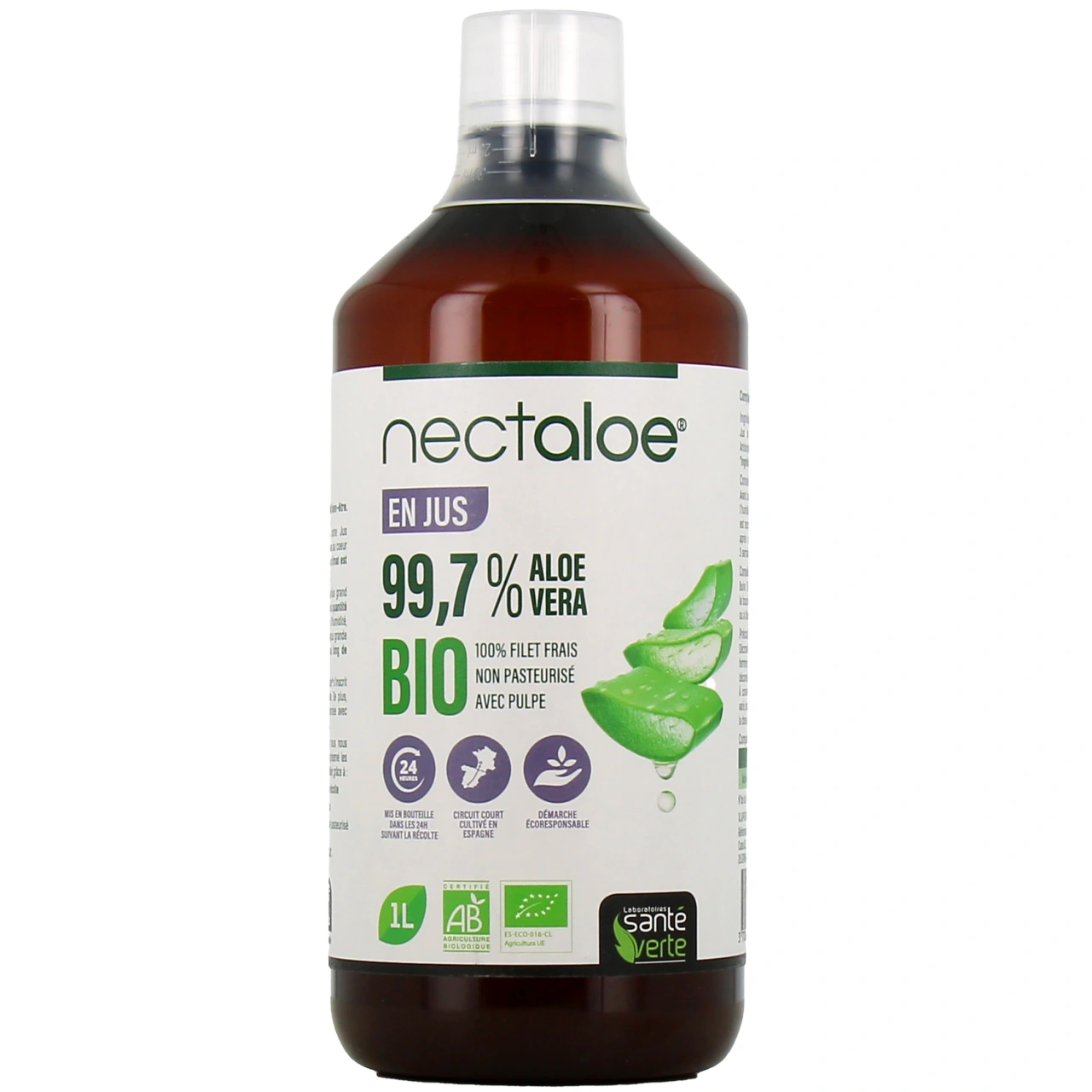 Santé Verte Nectaloe Jus à boire 99,7% d'Aloe Vera - Santé Verte