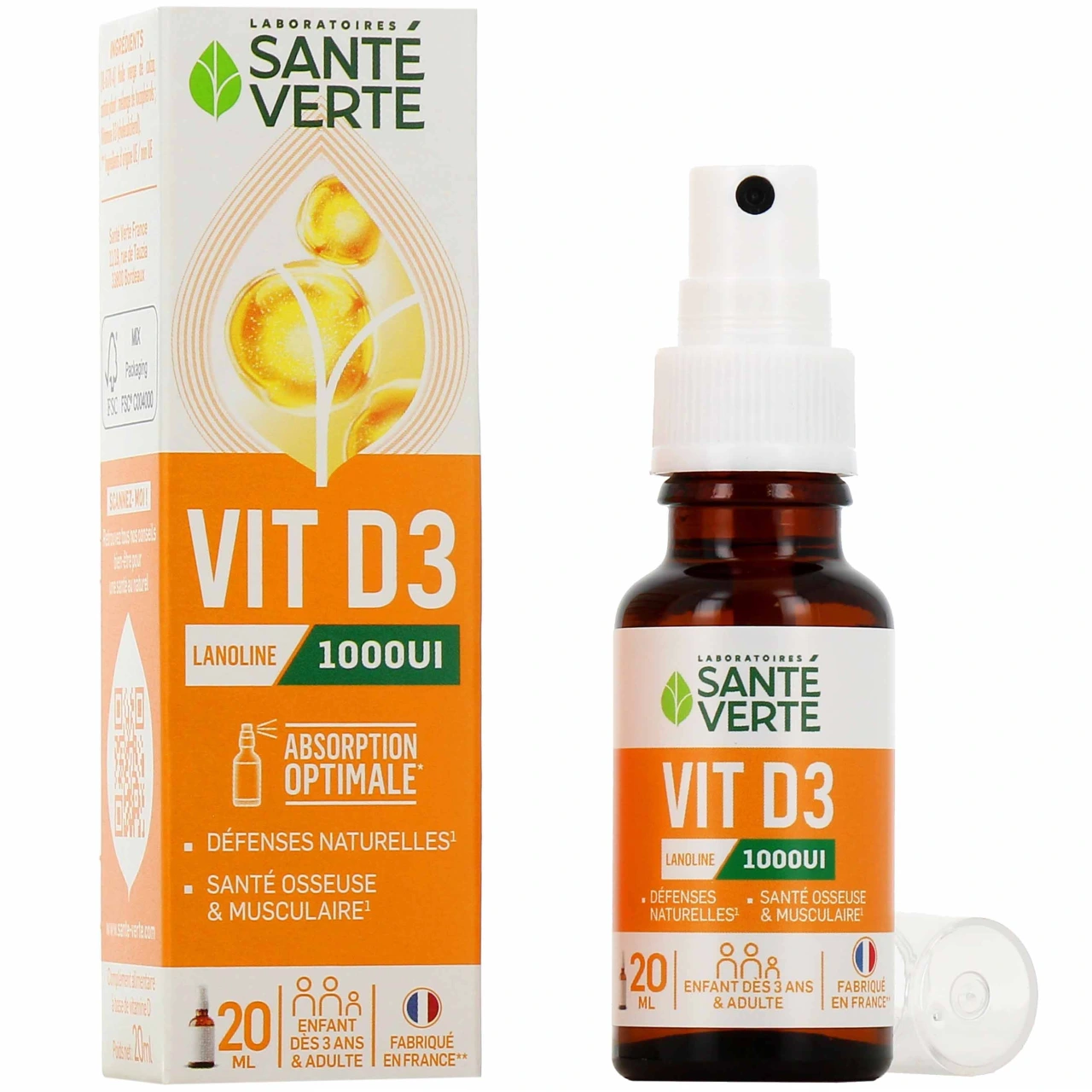 Santé Verte Vitamine D3 1000 UI - Santé Verte