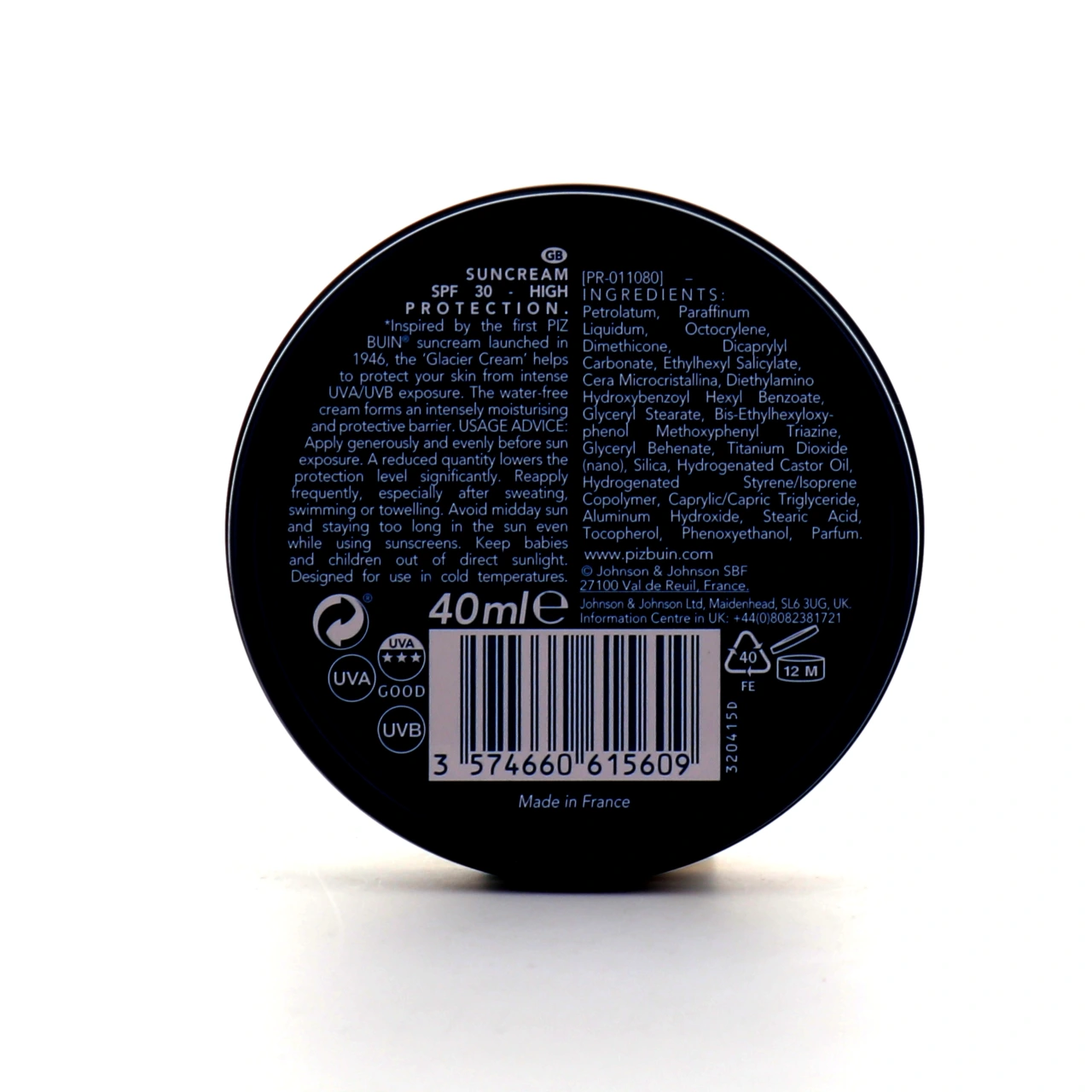 Piz Buin Mountain Glacier Cream SPF30 - Vue 2