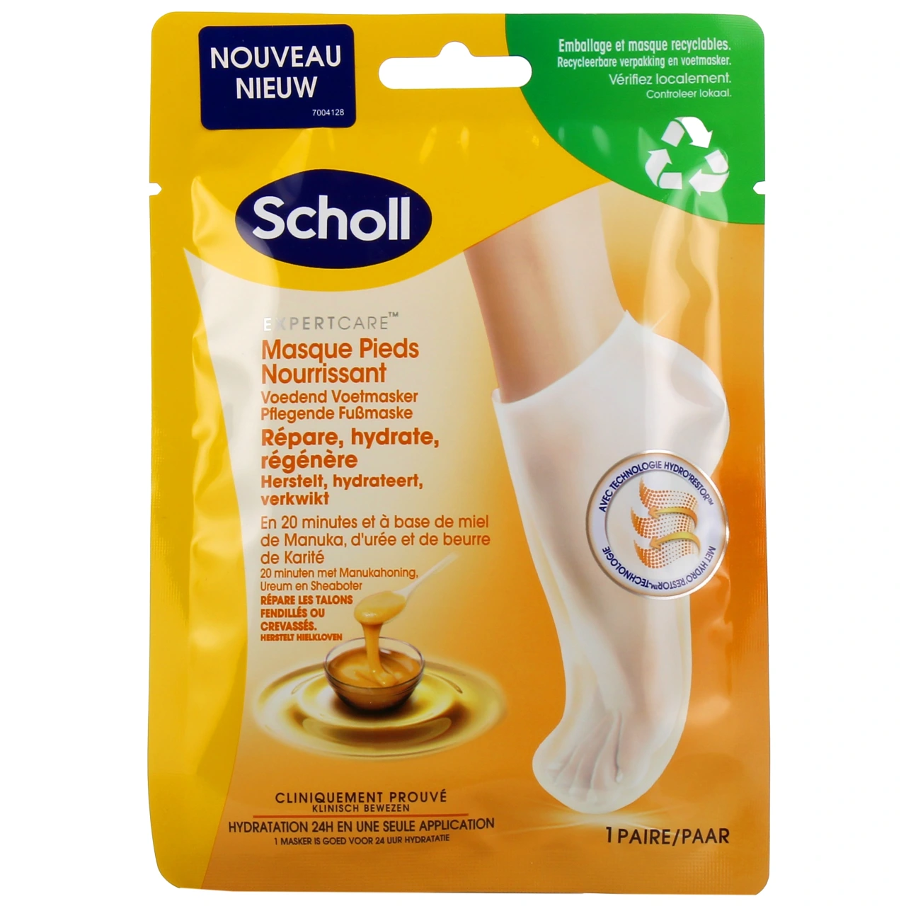 Scholl Masque Pieds Nourrissant au Miel de Manuka - Scholl