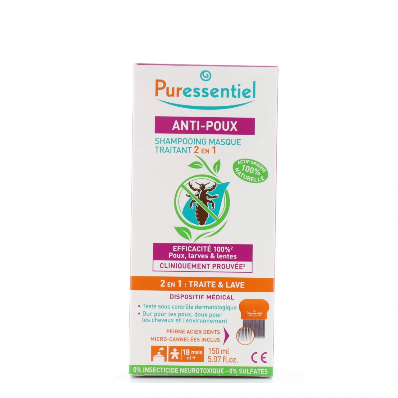 Puressentiel Anti-Poux Shampooing Masque Traitant - Puressentiel
