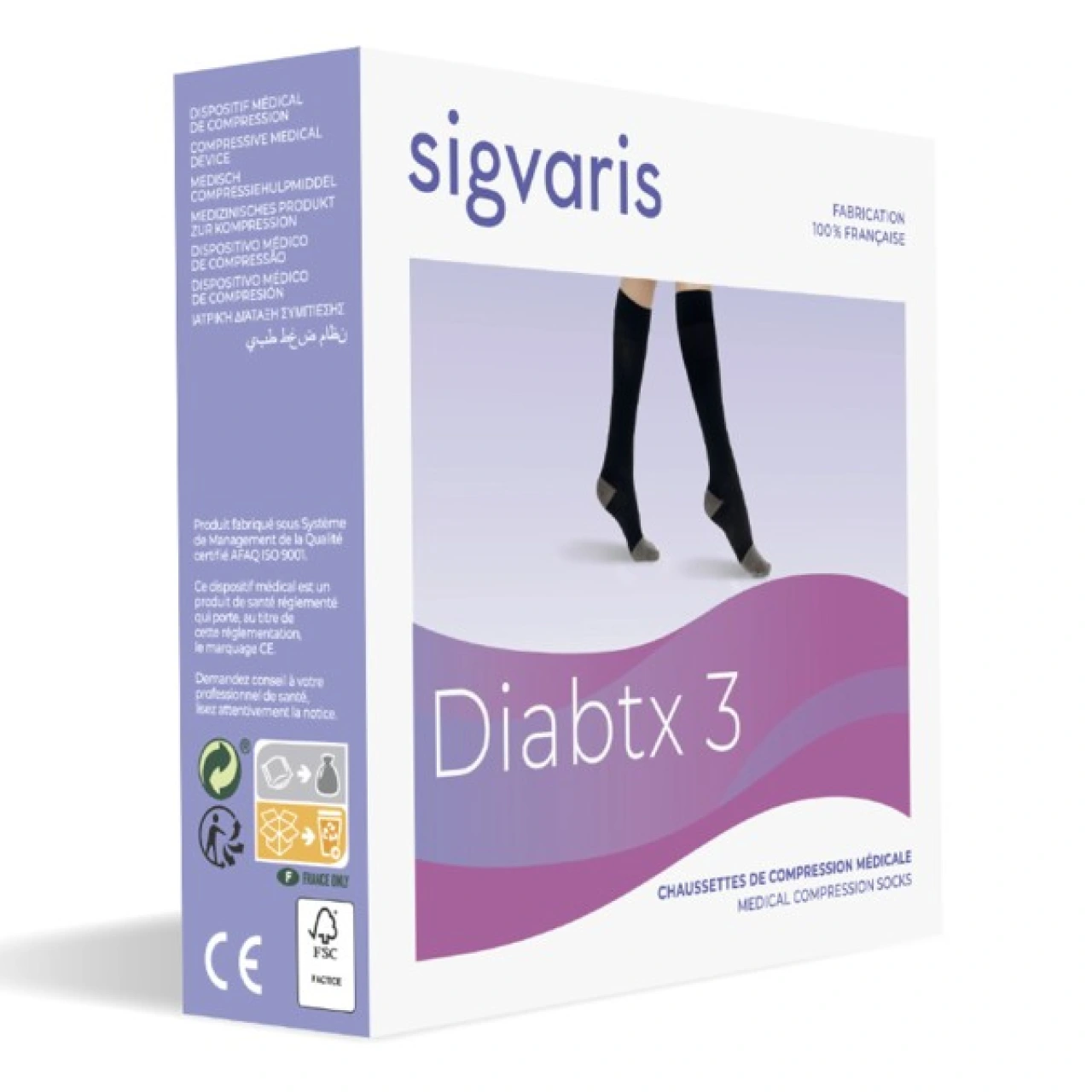 Sigvaris Diabtx3 Chaussettes Classe 3 - Sigvaris