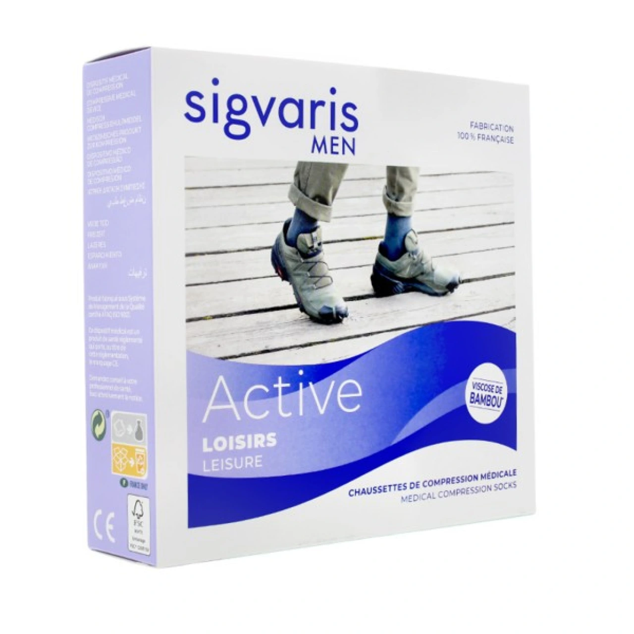 Sigvaris Men Active Loisirs Bambou Chaussettes Classe 2 - Sigvaris