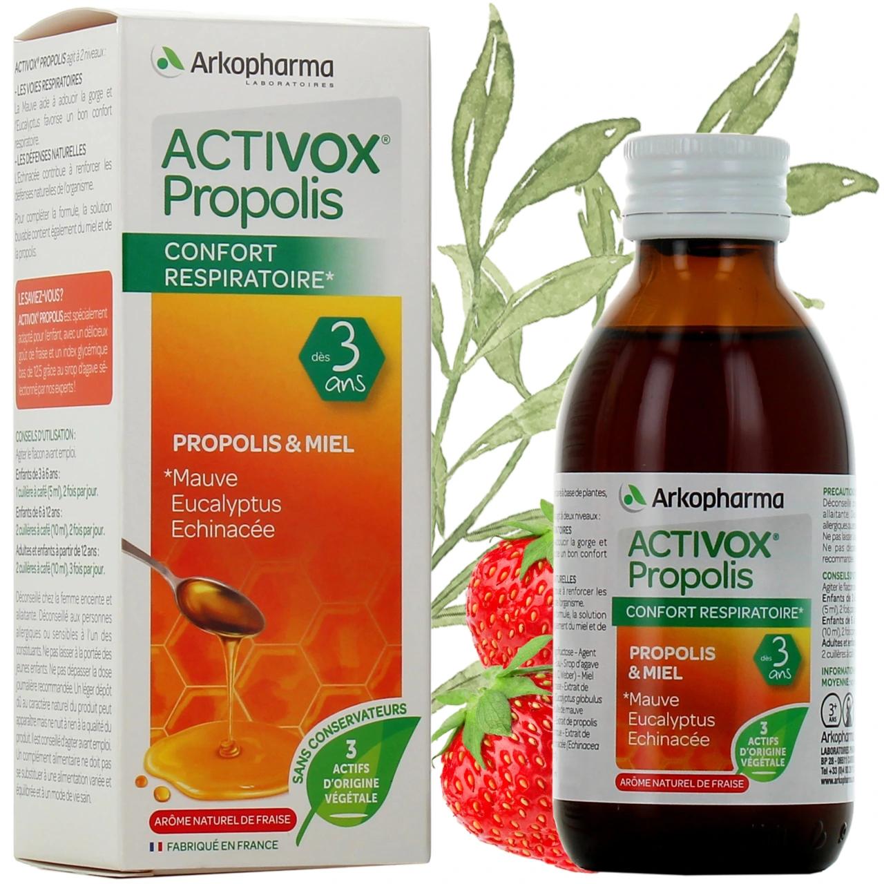 Sirop Activox Propolis Fraise Arkopharma - Activox