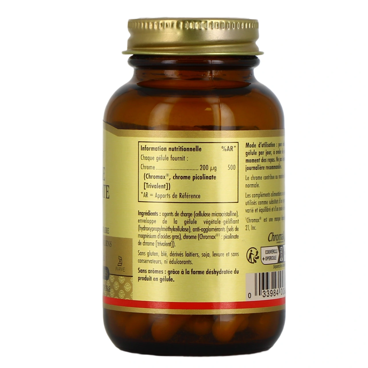 Solgar Chrome Picolinate - Vue 6