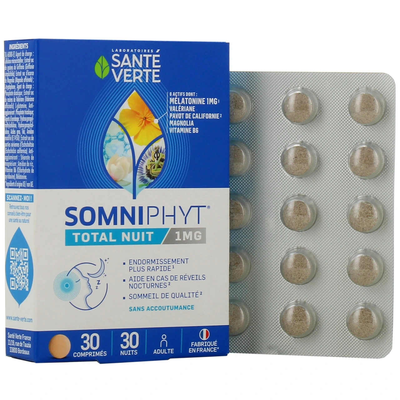 Somniphyt Total Nuit 1mg - Santé Verte