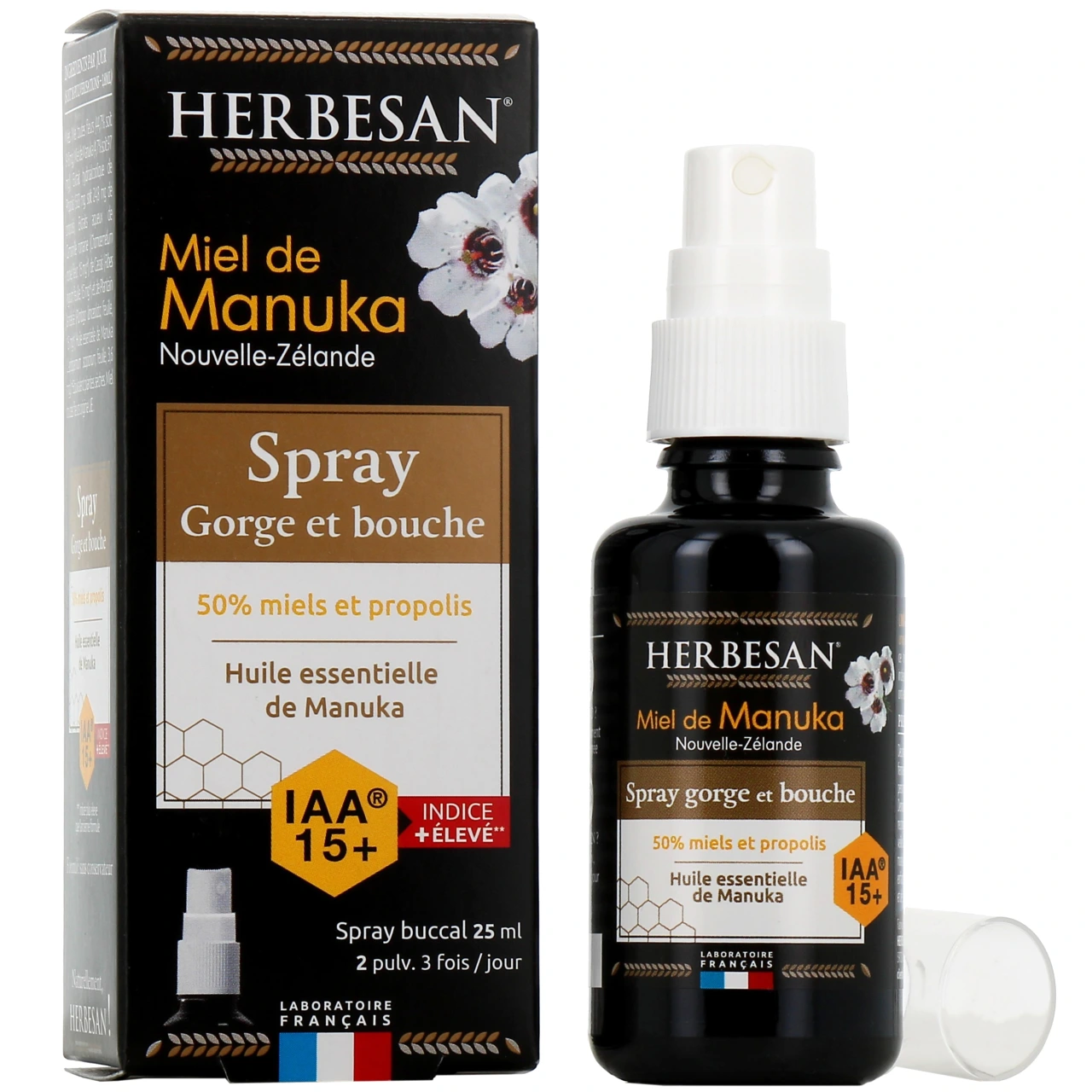 Spray Gorge et Bouche Miel de Manuka IAA 10+ - Herbesan