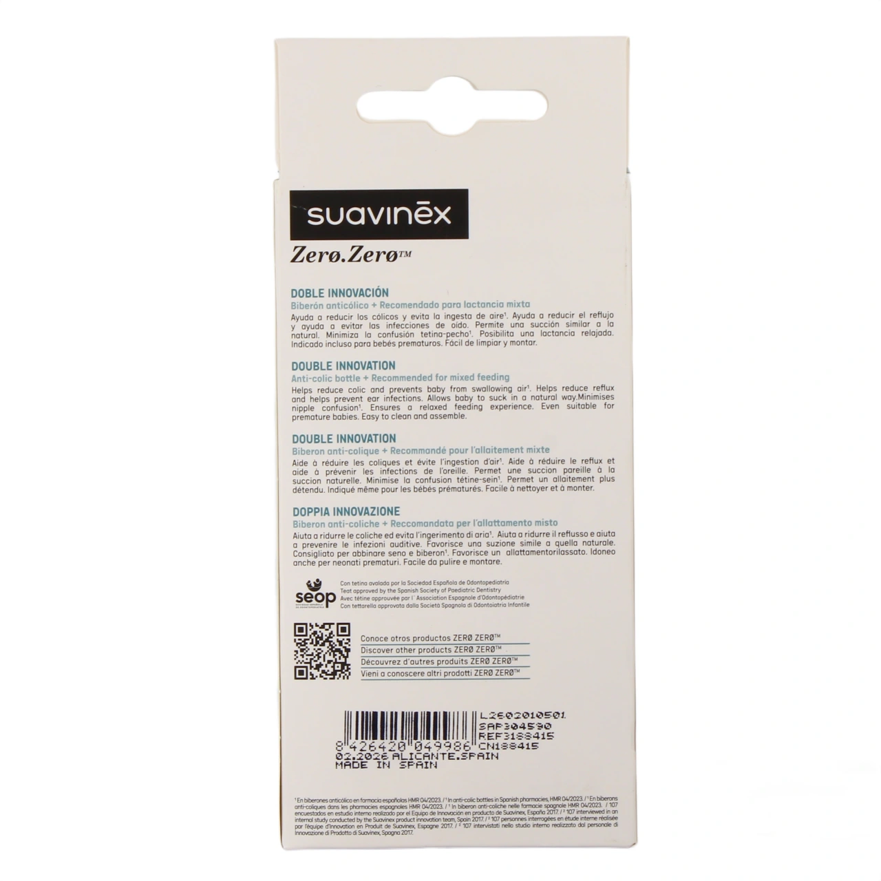 Suavinex Biberon Zero Zero - Vue 3