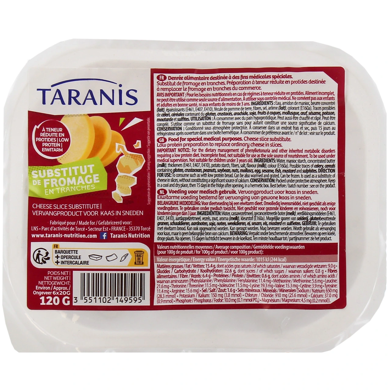 Substitut de fromage Taranis - Taranis