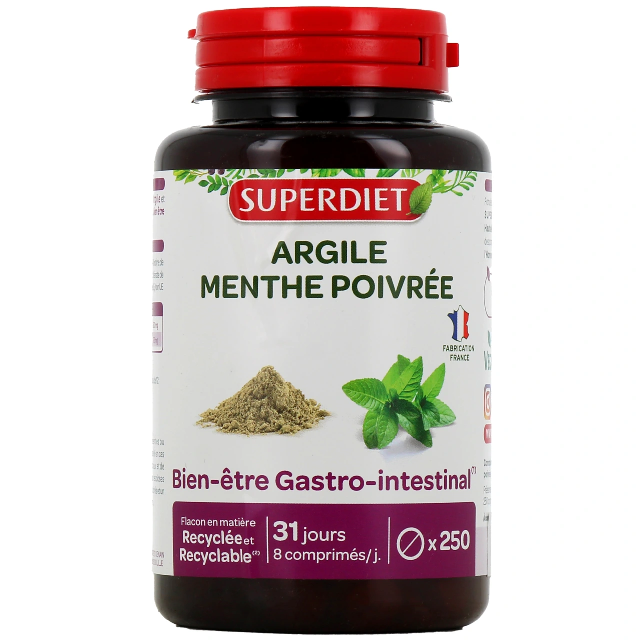 Super Diet Argile Verte Menthe Poivrée - Superdiet