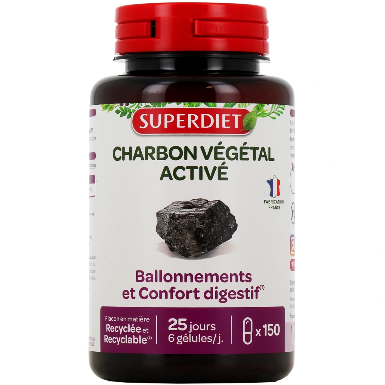 Super Diet Charbon Végétal Activé - Superdiet