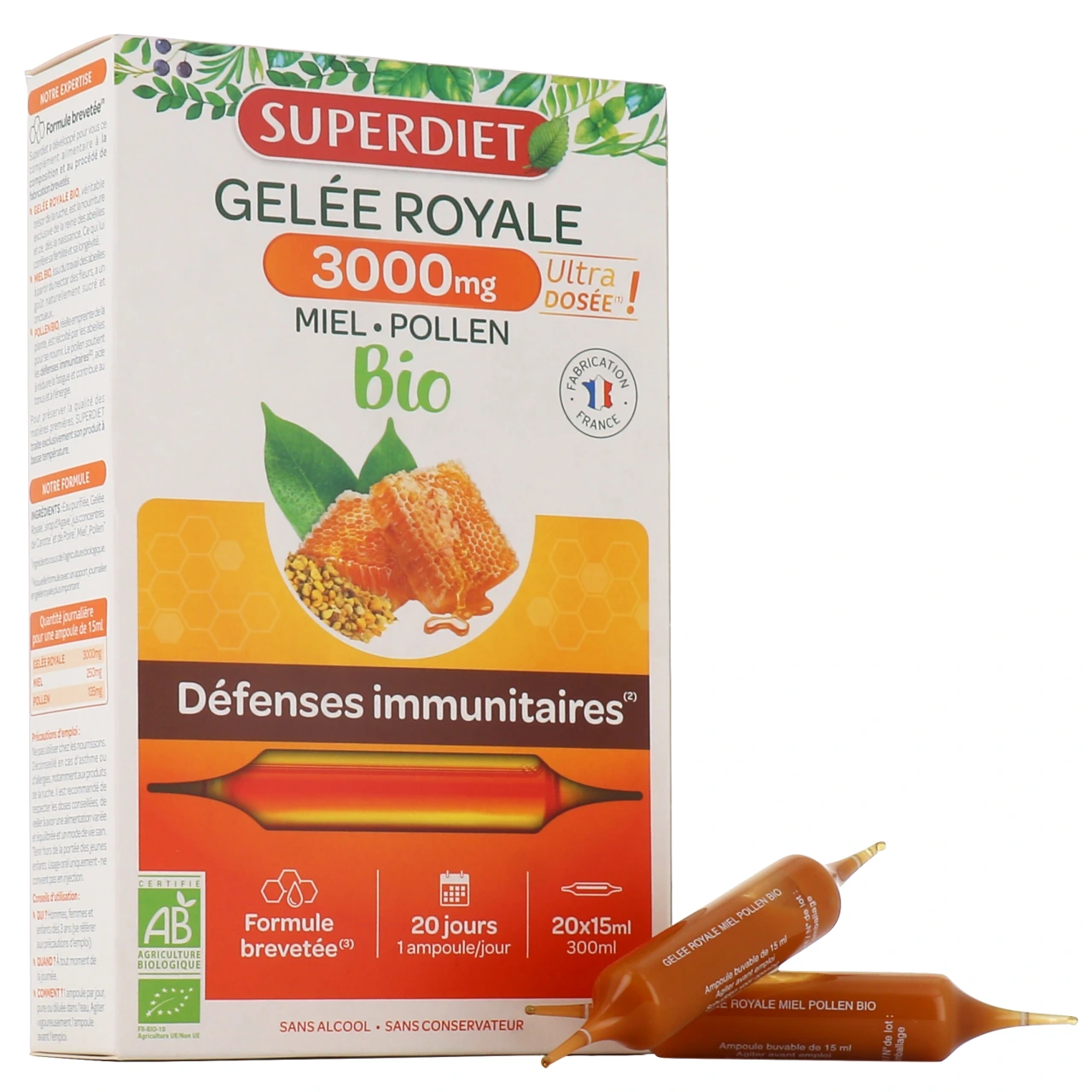Superdiet Gelée Royale Bio 3000 mg - Superdiet